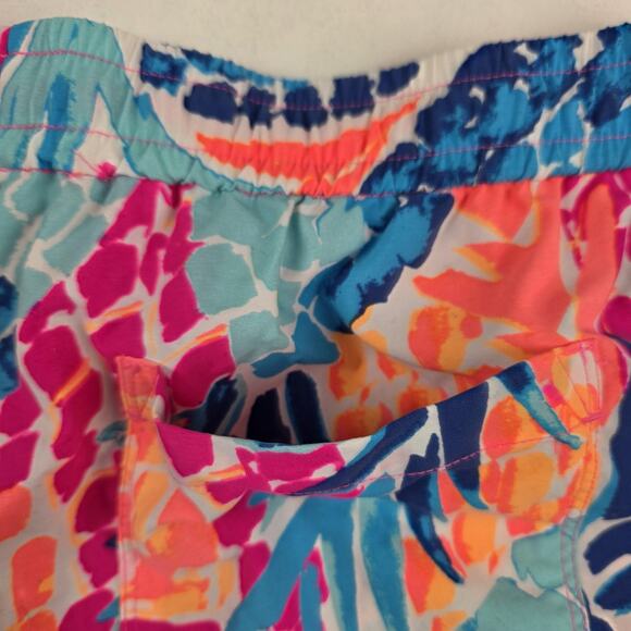 Lilly Pulitzer Shorts Womens Medium Multicolor Nylon Tropical Print Running - Picture 9 of 11